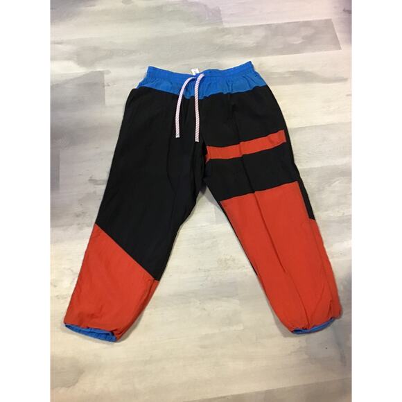 Nike Flight Basketball Pants Drawstring Black/Orange Rust Men's Size 3XL - Picture 1 of 2